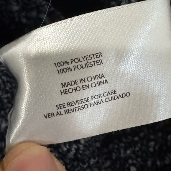 Orvis Chenille oversized V-neck Pull over blue/gray Sweater Size Small - Picture 9 of 9